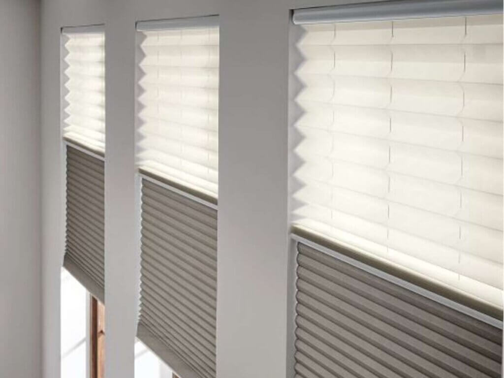 close-up of graber day night cellular shades offering privacy and light filtering