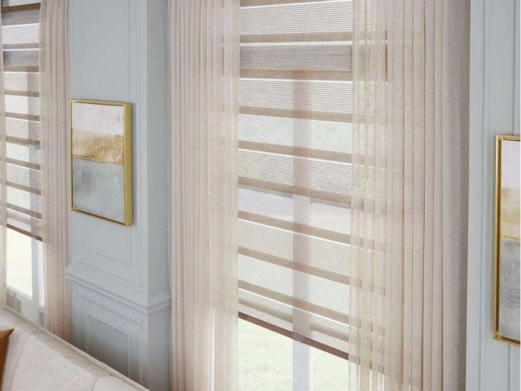 curtains are usually made of sheer, lightweight fabrics